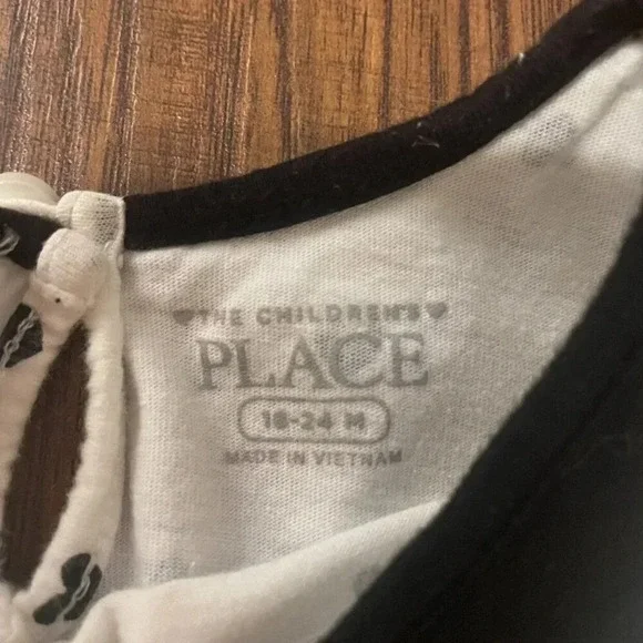 18-24 Months Children's Place Peter Pan Collar Heart Polka Dot Peplum Shirt - Picture 3 of 3